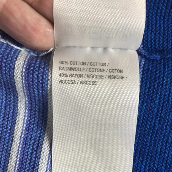 ISAAC MIZRAHI Blue Striped Cardigan - Picture 4 of 4